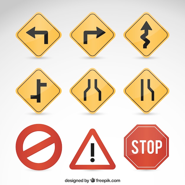 Vector road signs