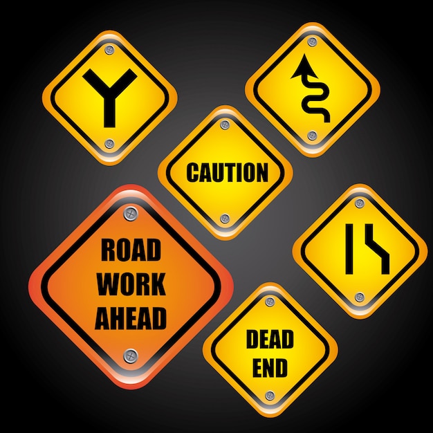 Vector road signs