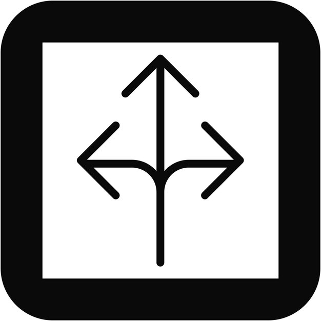 Road Split Vector Illustration