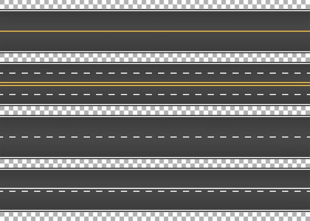 ベクトル 自動車輸送用のアスファルトの直線高速道路の道路ベクトル図