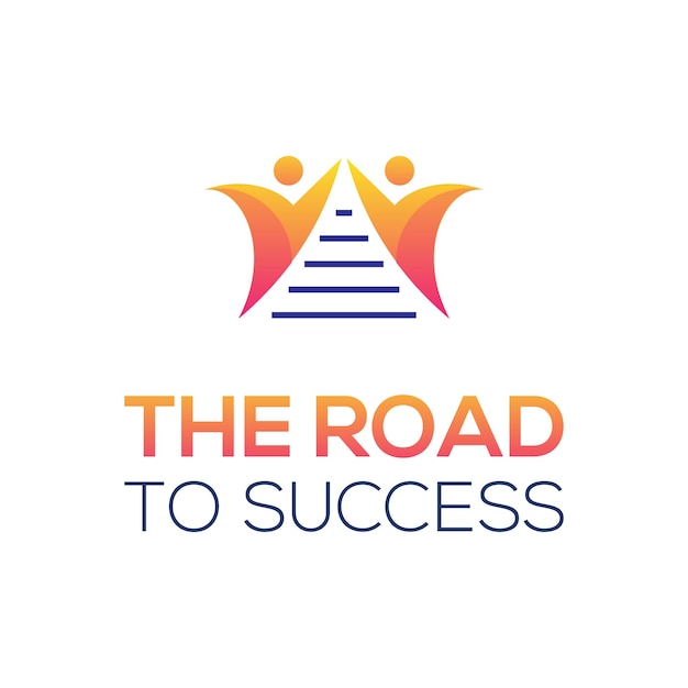 The road to success logo design