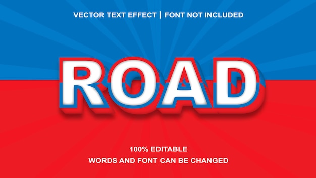 ROAD TEXT STYLE EDITABLE TEXT EFFECT