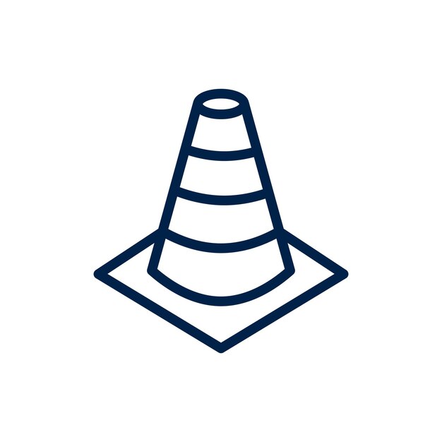 Road traffic cone icon illustration vector symbol