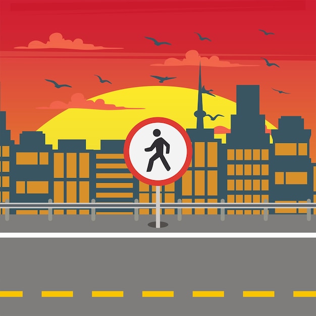 Road traffic sign vector