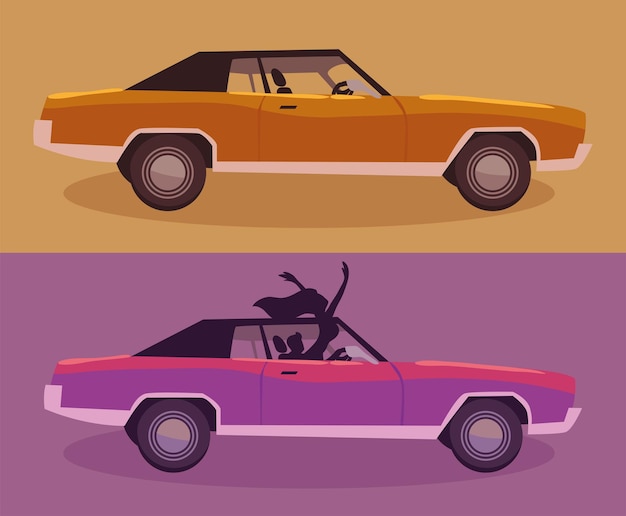 Vector road trip concept