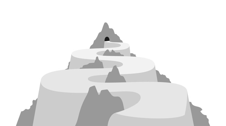 Вектор road winding infographic success road trip winding road concept