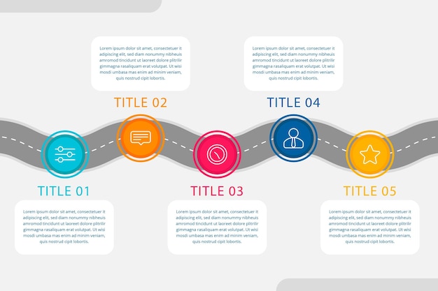 Vector roadmap infographic template for presentation