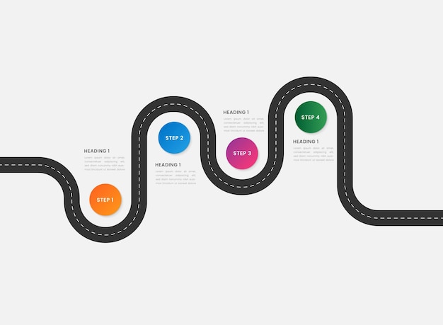 roadmap infographic template