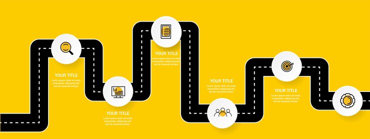 Vector roadmap infographic timeline concept with place for your data vector illustration