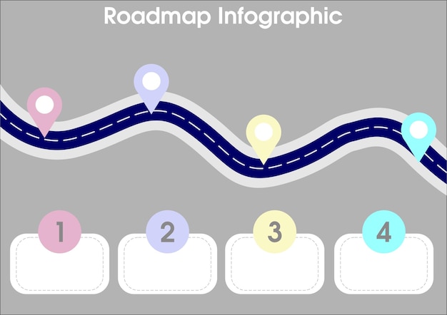 Vector roadmap infographic