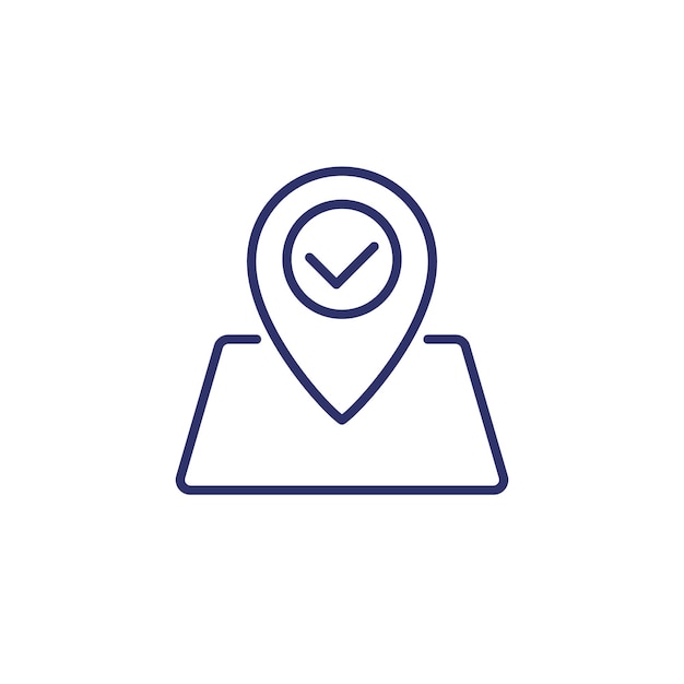 Roadmap line icon on white