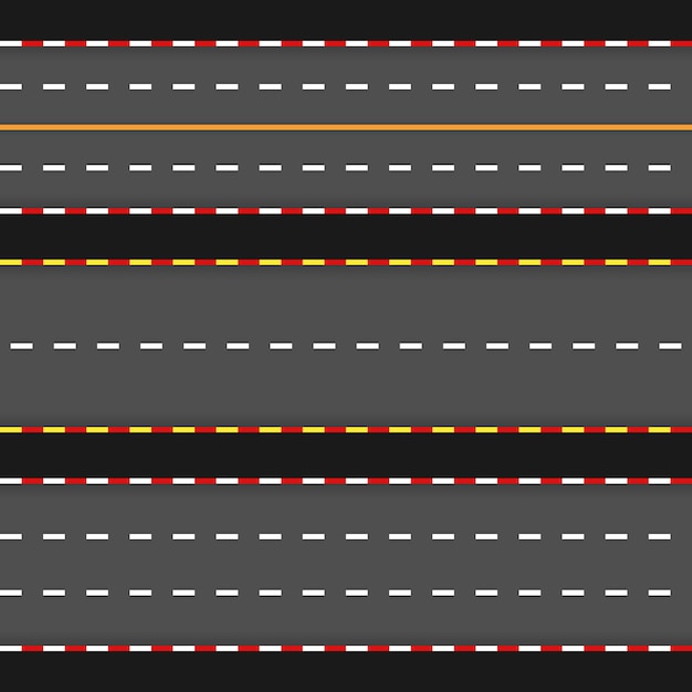 Roads set icons