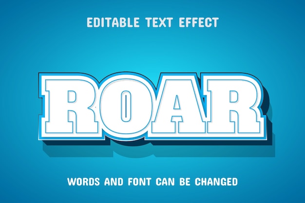 Roar 3d text effect