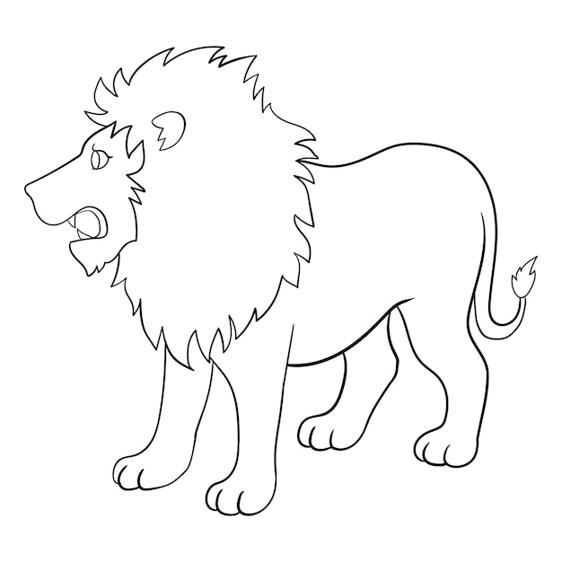 Roar Some Fun Een schattige leeuw kleurplaat voor kinderen