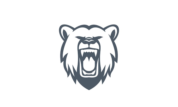 roaring and angry bear logo