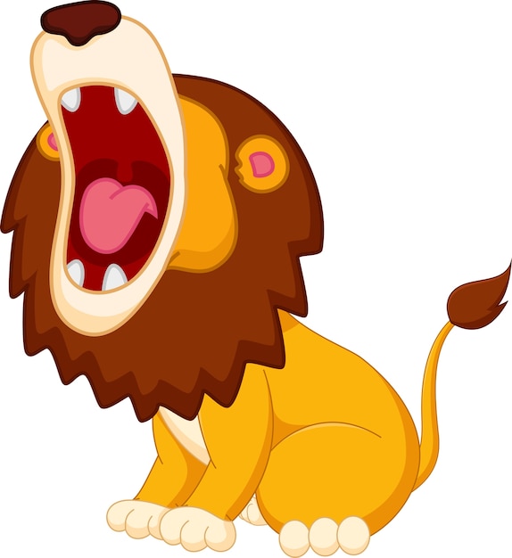 Roaring lion cartoon 