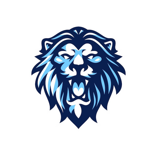 Roaring lion mascot illustration logo