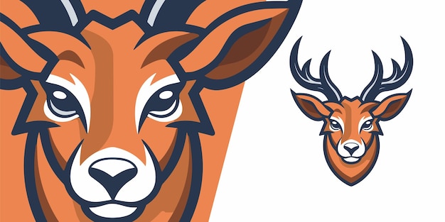 Vector roaring stag-embleem ontketen de kracht van sportiviteit met een eigentijds vectorlogo-ontwerp