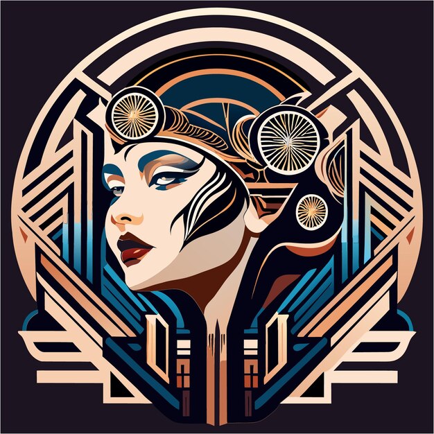 Roaring Twenties Revival Art Deco Woman's Portrait