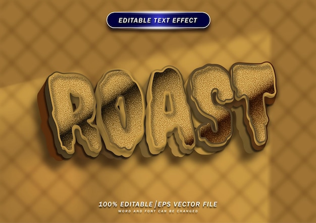 Roast bold text editable text effect