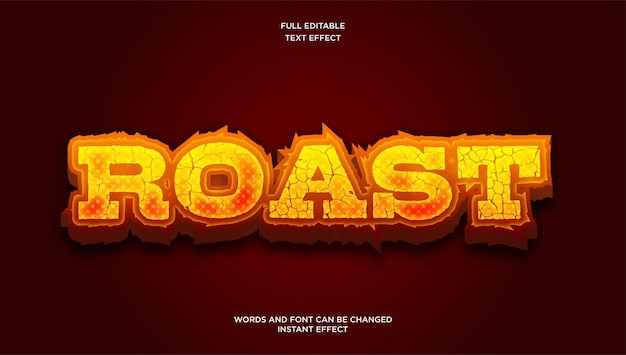 Roast editable text effect hot spicy 3d text effect