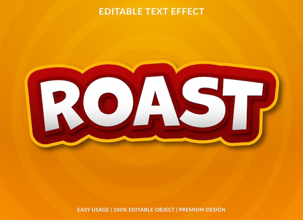 roast editable text effect template with abstract style font use for business logo and brand