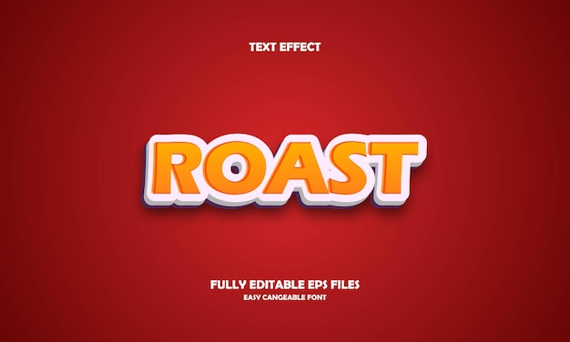 roast text effect design template