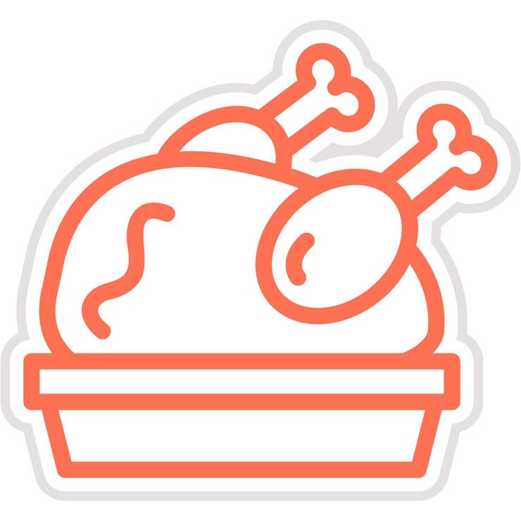 वेक्टर roasted chicken vector icon design illustration