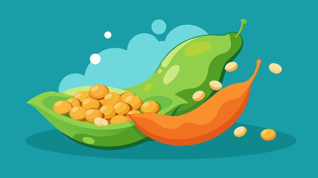 Vector roasted edamame and chickpeas for a crispy and proteinpacked snack option vector illustration