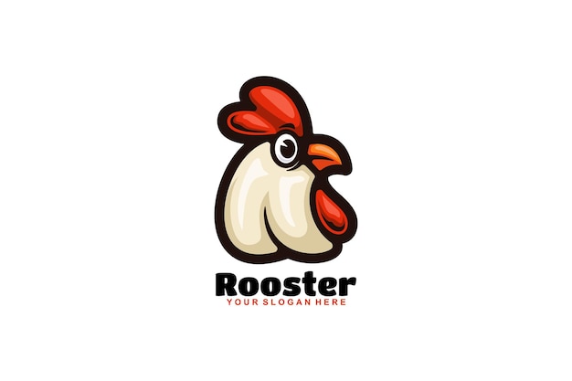 roaster head vector template logo design