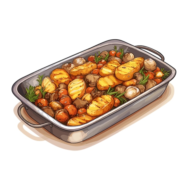 Roasting Tin vector on white background