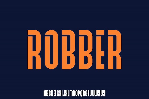 Robber, bold and modern urban condensed font