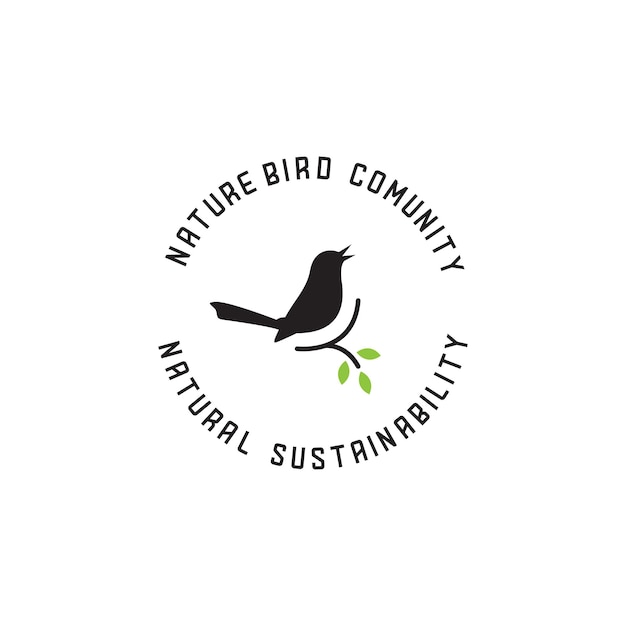 Robin bird logo design vector
