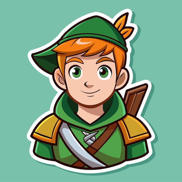 Robin Hood sticker vector