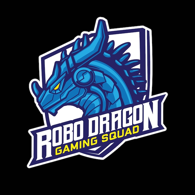 Robo dragon gaming logo-ontwerp