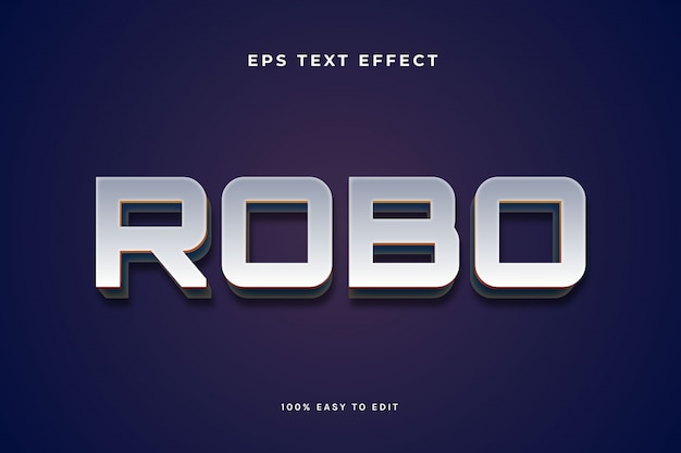 Robo 금속 텍스트 효과