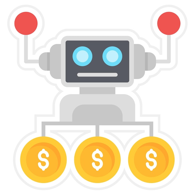 Vector robot advisor icon vector image can be used for investing