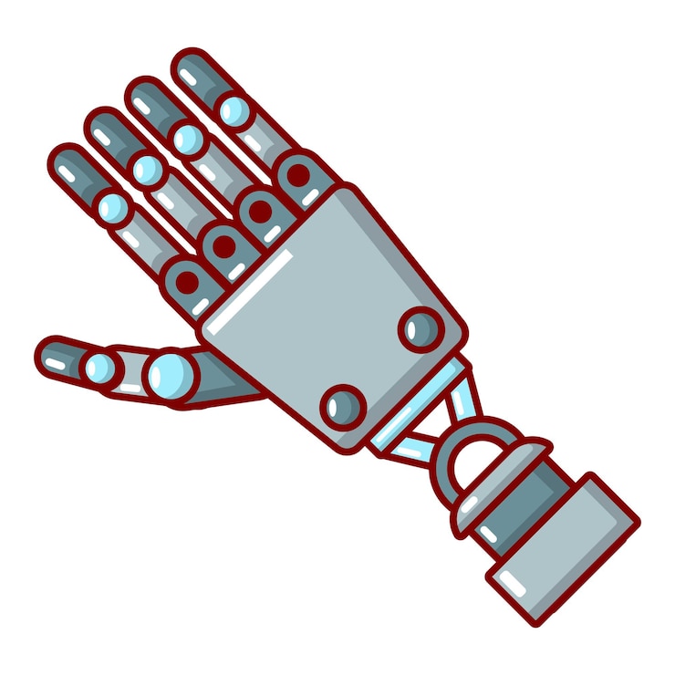 Vector robot arm icon cartoon illustration of robot arm vector icon for web