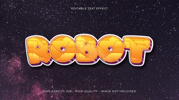 Robot bewerkbaar teksteffect