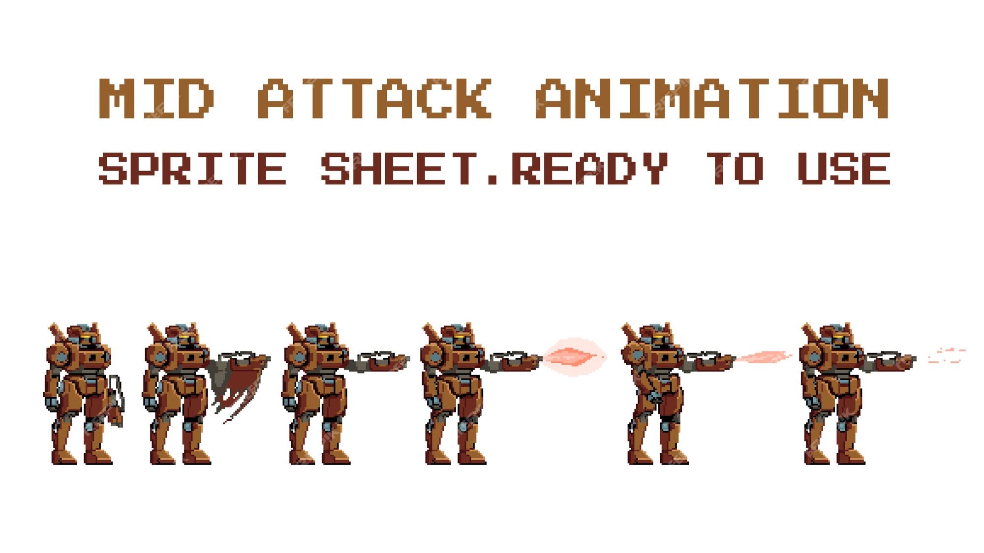 Premium Vector | Robot cartoon animation idle attack victory lose sprite sheet pixel art ready to use for game. Premium Vector | Robot cartoon animation idle attack victory lose sprite sheet pixel art ready to use for game.
