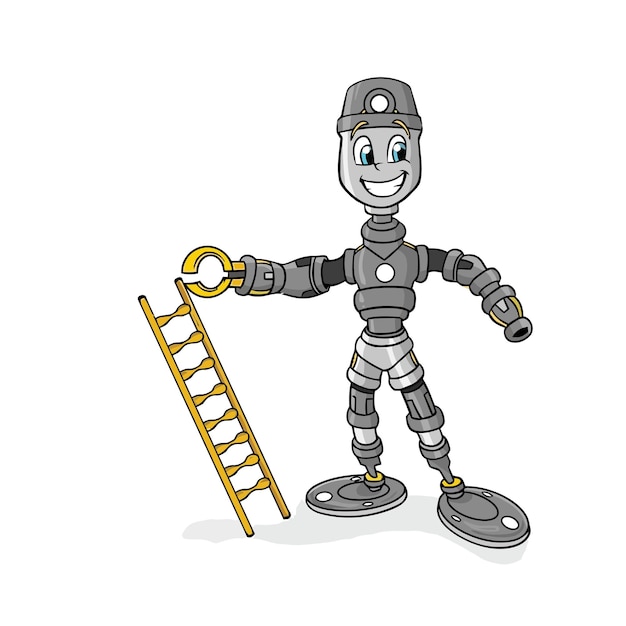 Robot cartoon ontwerp vectorillustratie