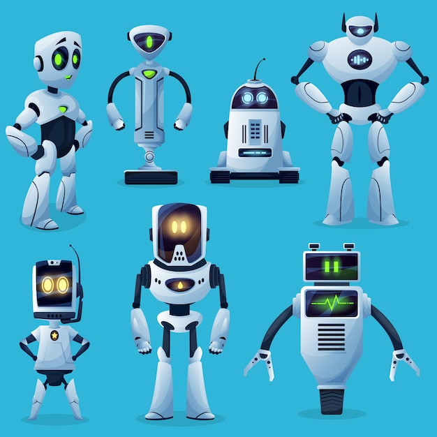 ロボットのキャラクター、漫画のおもちゃ、そして未来のサイボーグ
