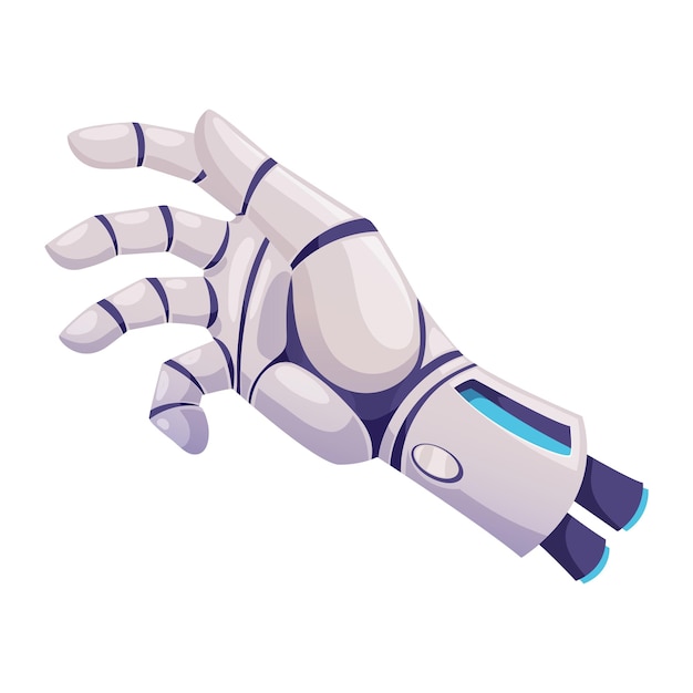 Vector robot cyborg arm robotic prosthesis human hand