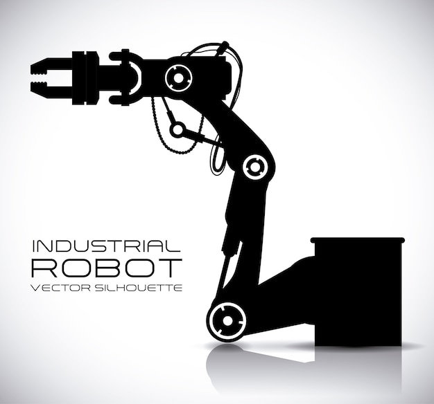 灰色の背景ベクトル図上のロボットのデザイン
