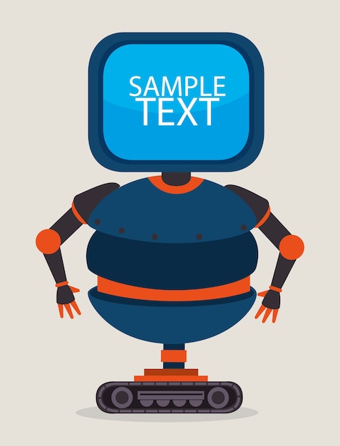 Robot design, vector illustration