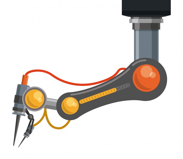 Vector robot digital design.