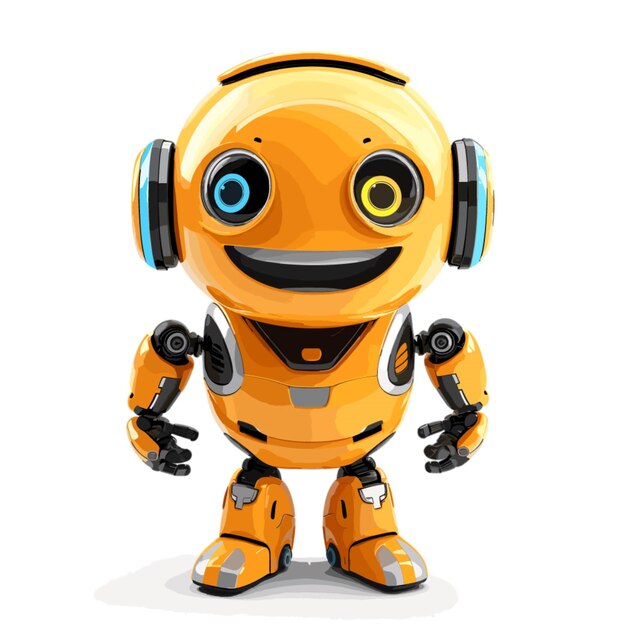 Robot emoji on white background