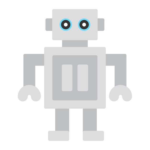 Vector robot flat illustration