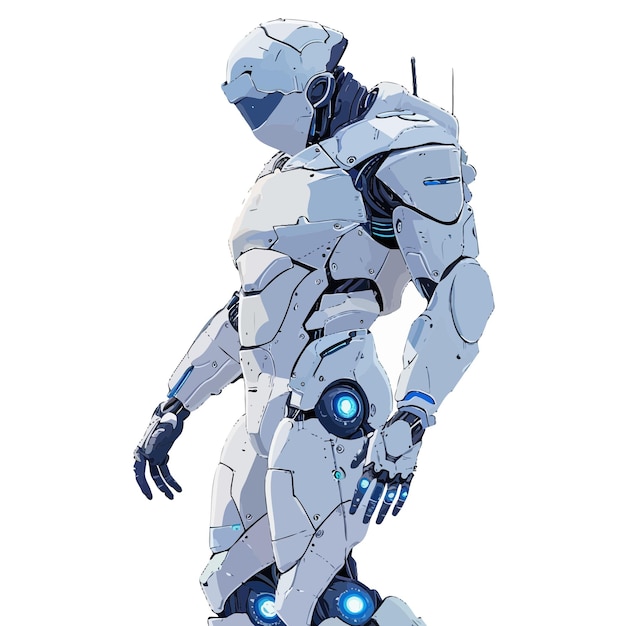 Vector robot future soldier