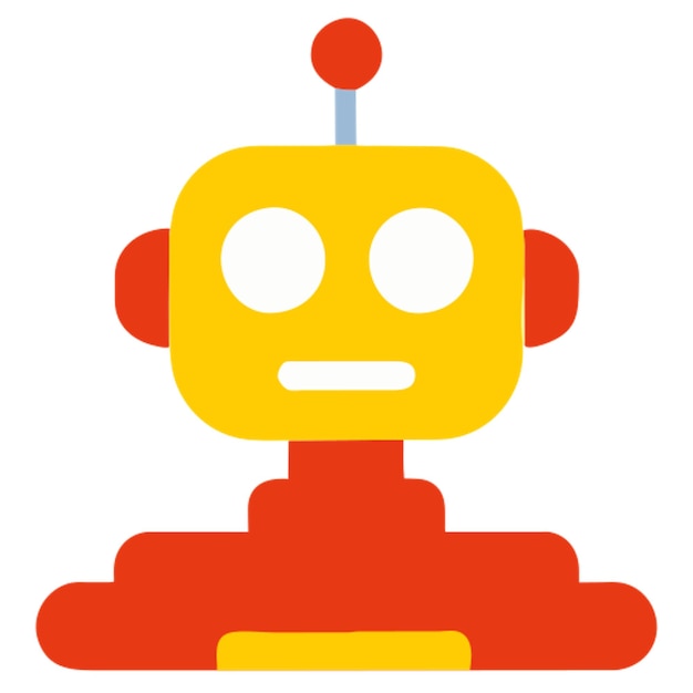 ロボット 幾何学的形状 単純な形状のロボット アイコン色の形状